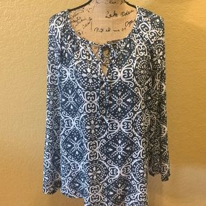 Boho long sleeve, printed top, XL, like new | offer in description